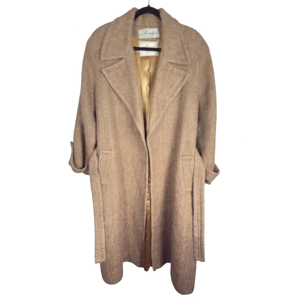 Vintage Mayfair of California Mohair Wool Tan Coat - Picture 5 of 13